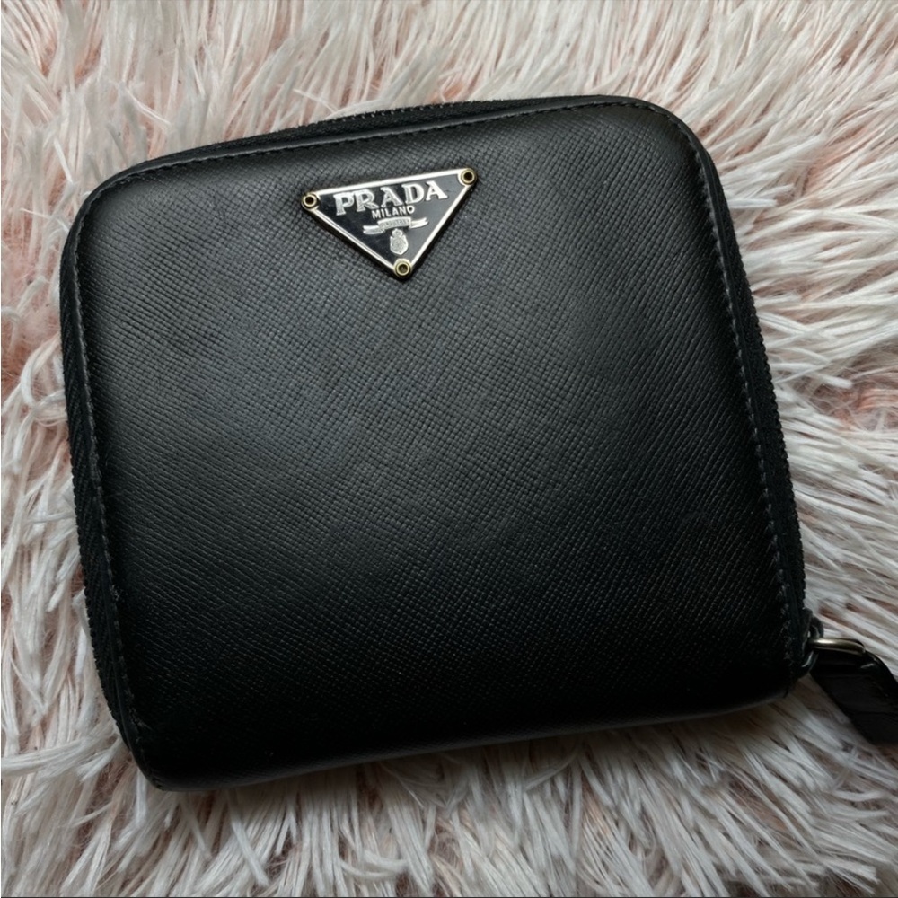 Leather Prada Zippy Wallet